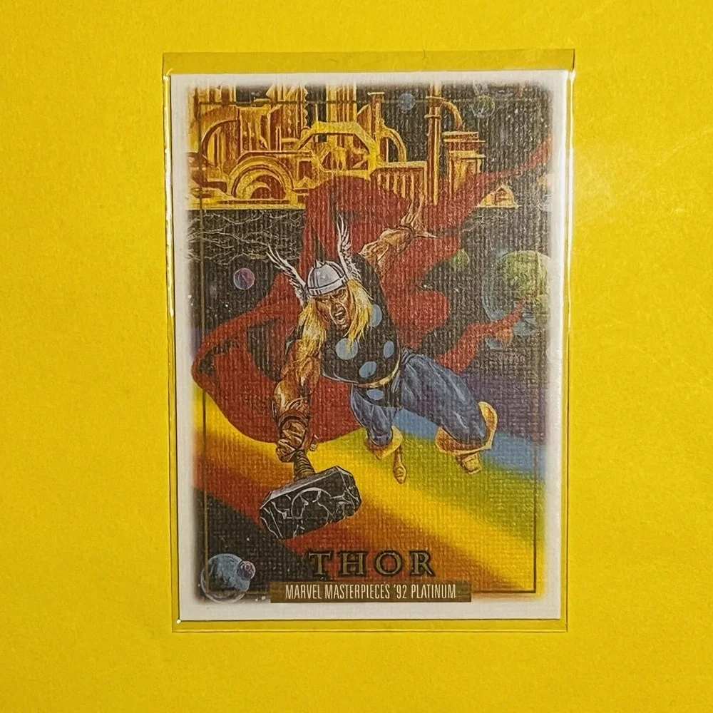 2024 Upper Deck Marvel Masterpieces '92 Platinum Thor Canvas #92 Card